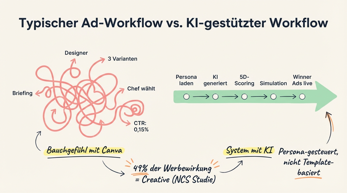 Wie wir KI-Ads erstellen: Der komplette Workflow Schritt für Schritt
